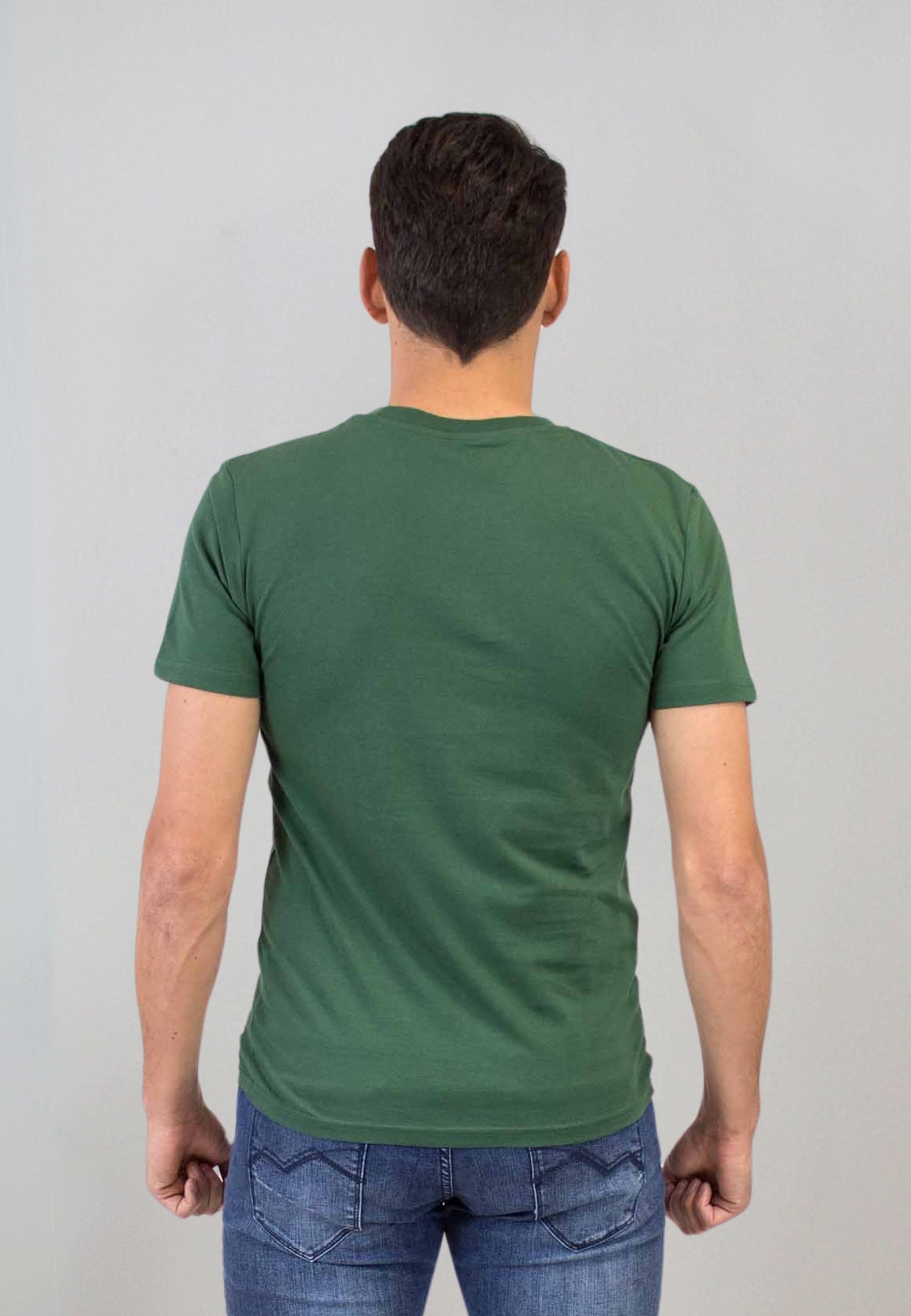 Camiseta verde oscuro de manga corta