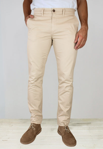 Men's black elasticated chino pants