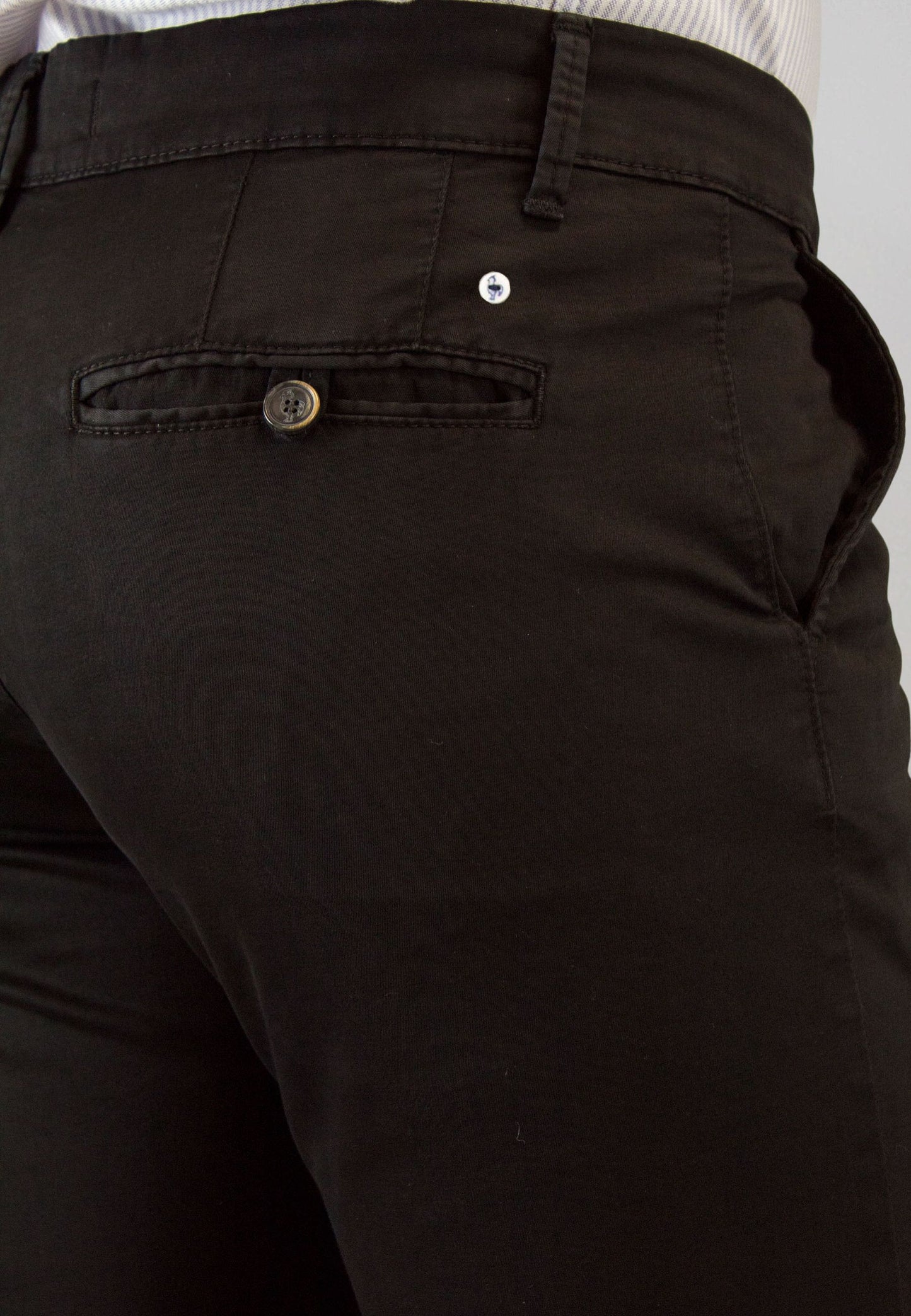 Men's black elasticated chino pants
