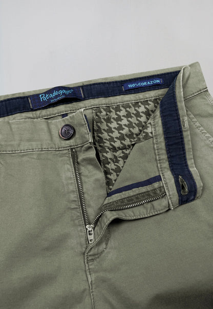 Men's black elasticated chino pants