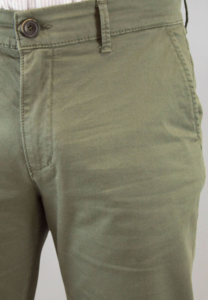 Men's black elasticated chino pants