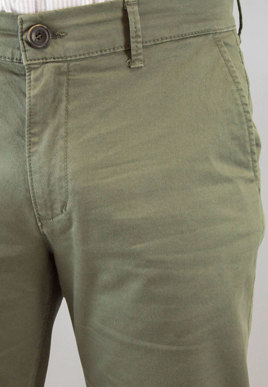 Men's black elasticated chino pants