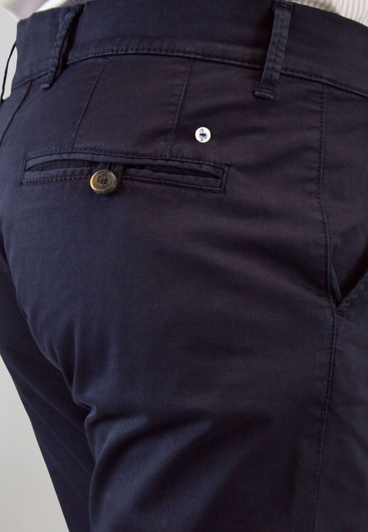 Men's black elasticated chino pants