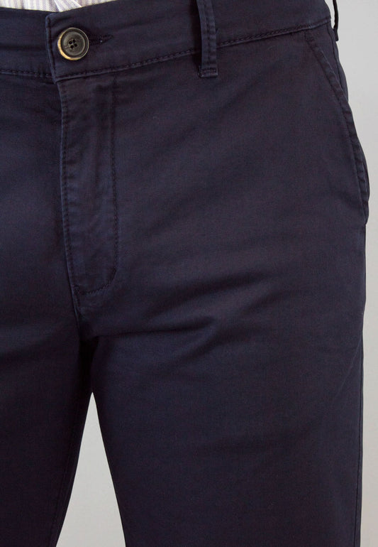 Men's black elasticated chino pants