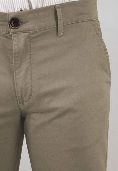 Men's black elasticated chino pants
