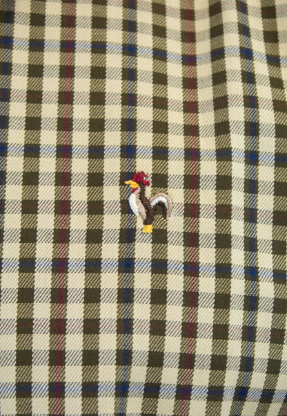 Camisa de cuadro en tonos marrones