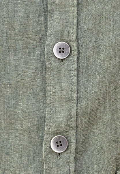 Camisa sahariana de lino kaki