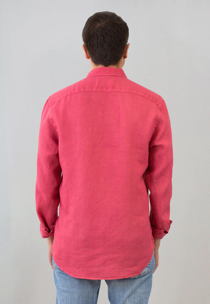 Chemise à carreaux roses
