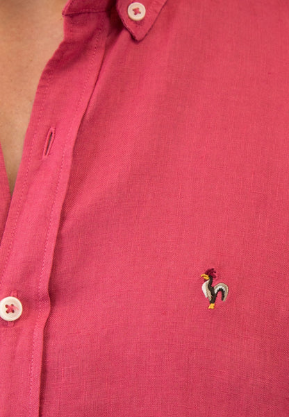 Chemise à carreaux roses
