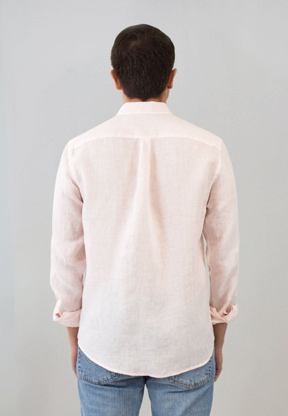 Chemise à carreaux roses
