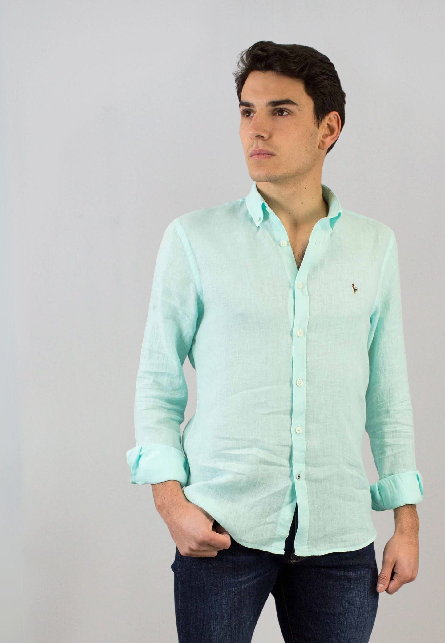 Pink gingham shirt