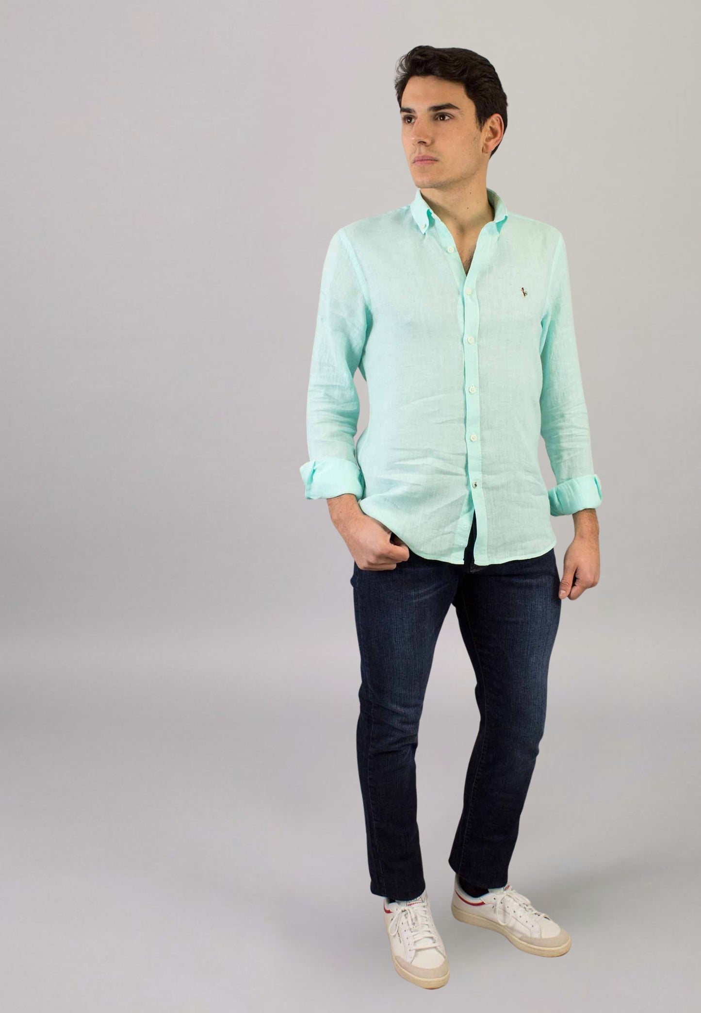 Pink gingham shirt