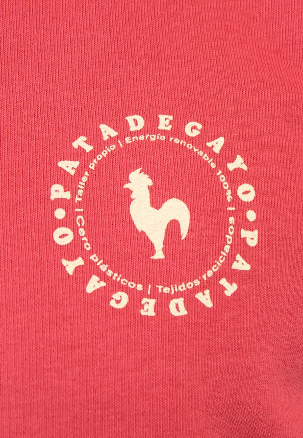 Sudadera coral con print en la espalda
