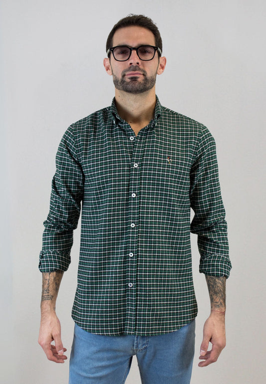 Camisa de cuadros verdes
