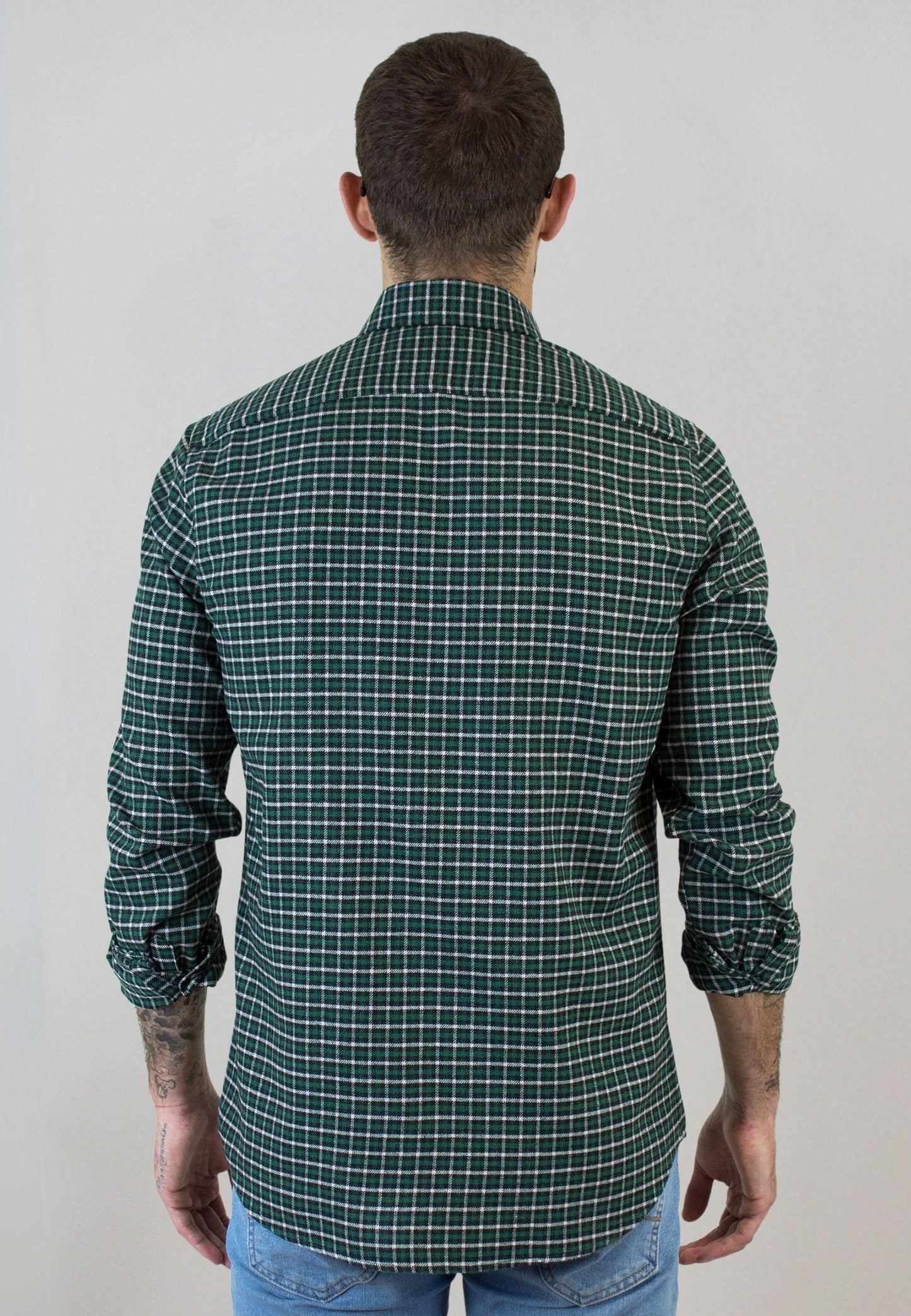 Camisa de cuadros verdes
