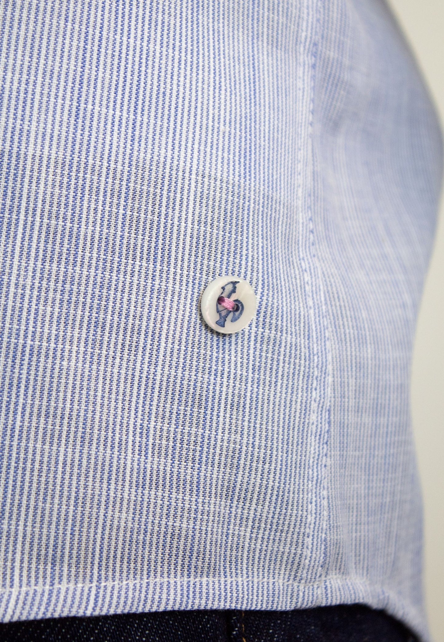 Chemise vichy bleu clair