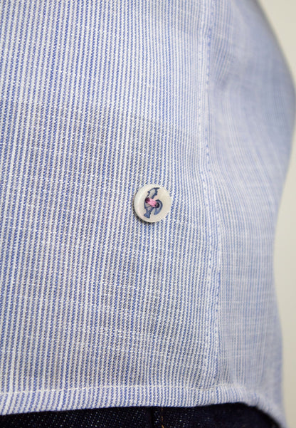 Chemise vichy bleu clair