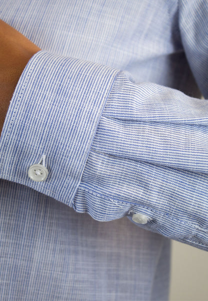 Chemise vichy bleu clair