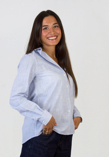 Chemise vichy bleu clair