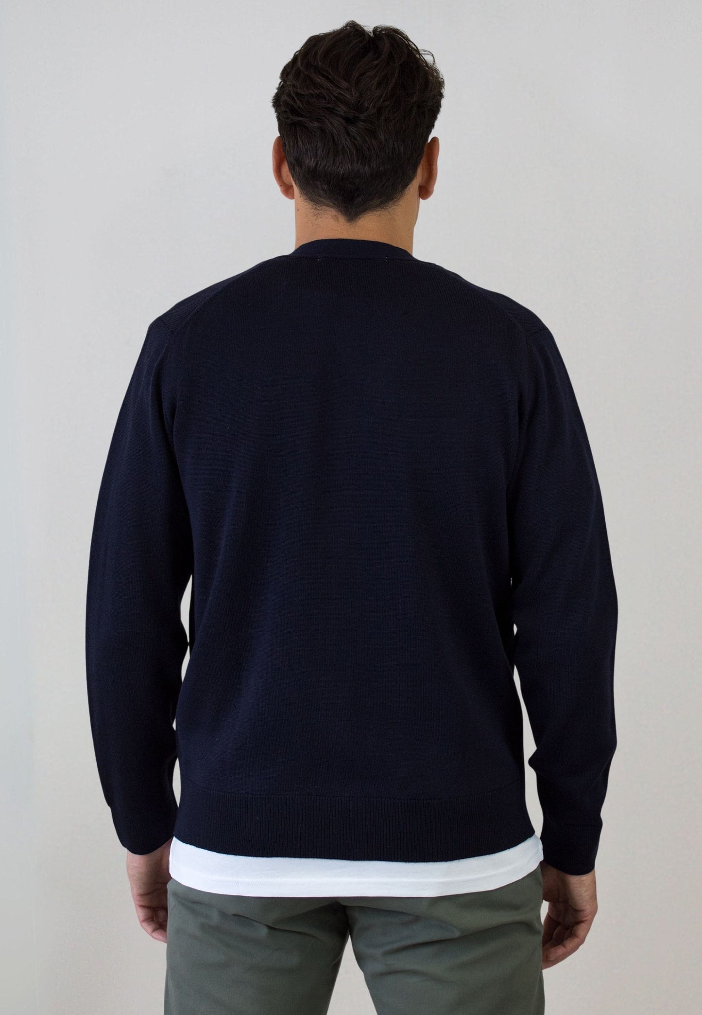 Rebeca azul marino con lana