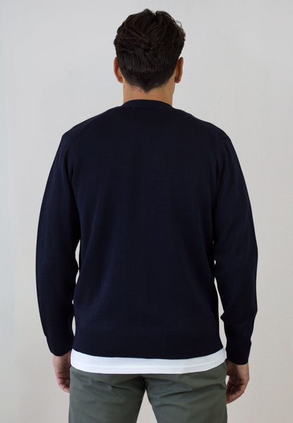 Rebeca azul marino con lana