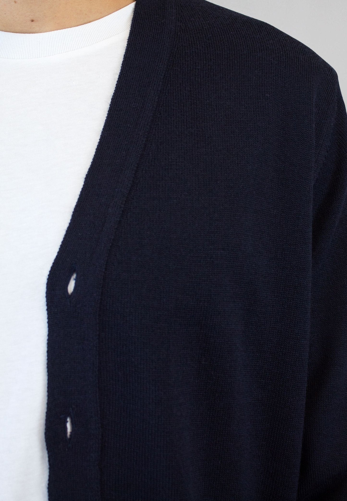 Rebeca azul marino con lana