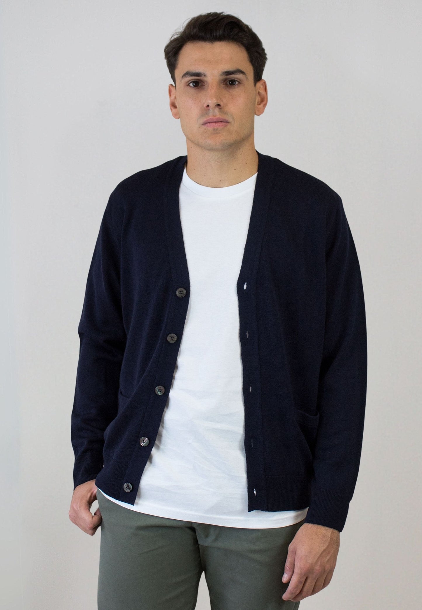 Rebeca azul marino con lana