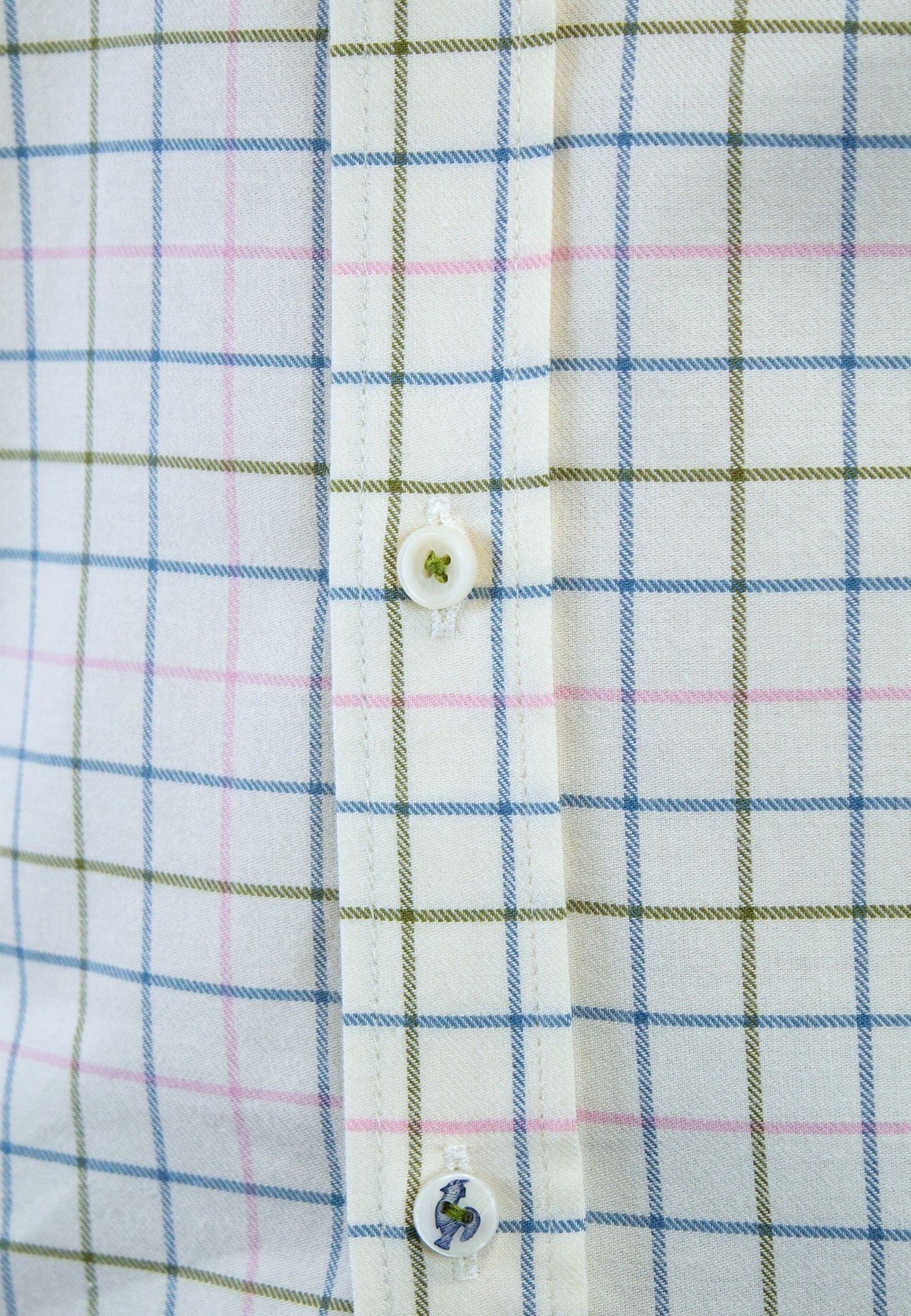 Camisa de cuadro en tonos crudos