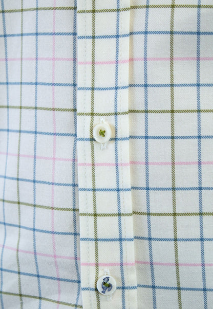 Camisa de cuadro en tonos crudos