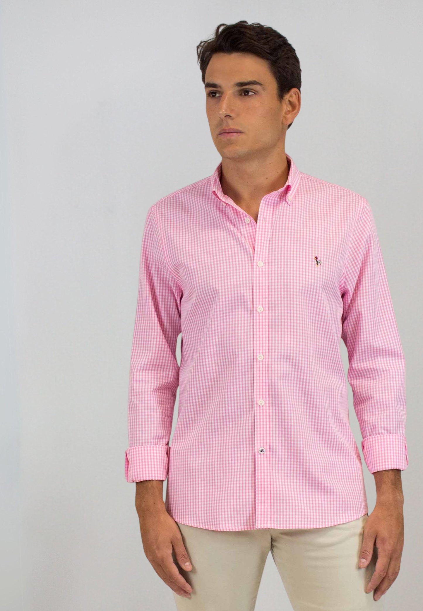 Green gingham shirt
