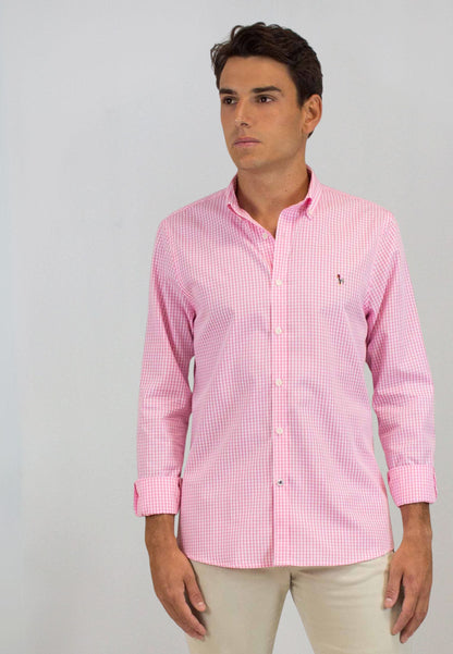 Green gingham shirt