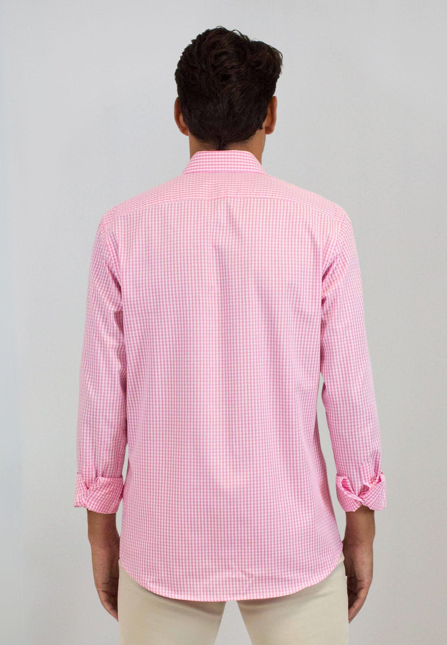 Green gingham shirt