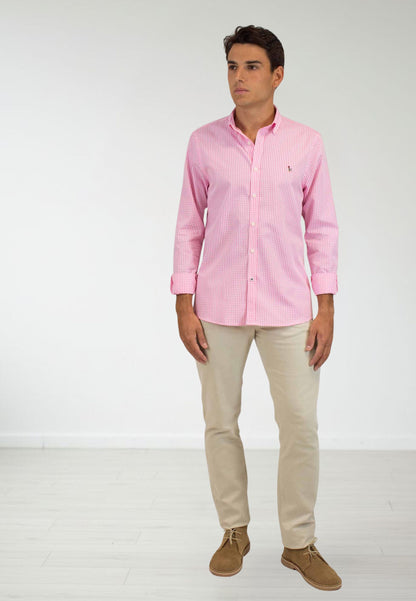 Green gingham shirt
