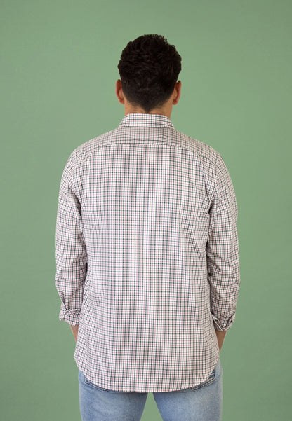 Camisa de cuadros verdes y rojos