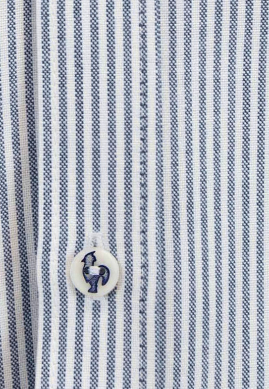 Tejido Oxford raya marino 100% algodón