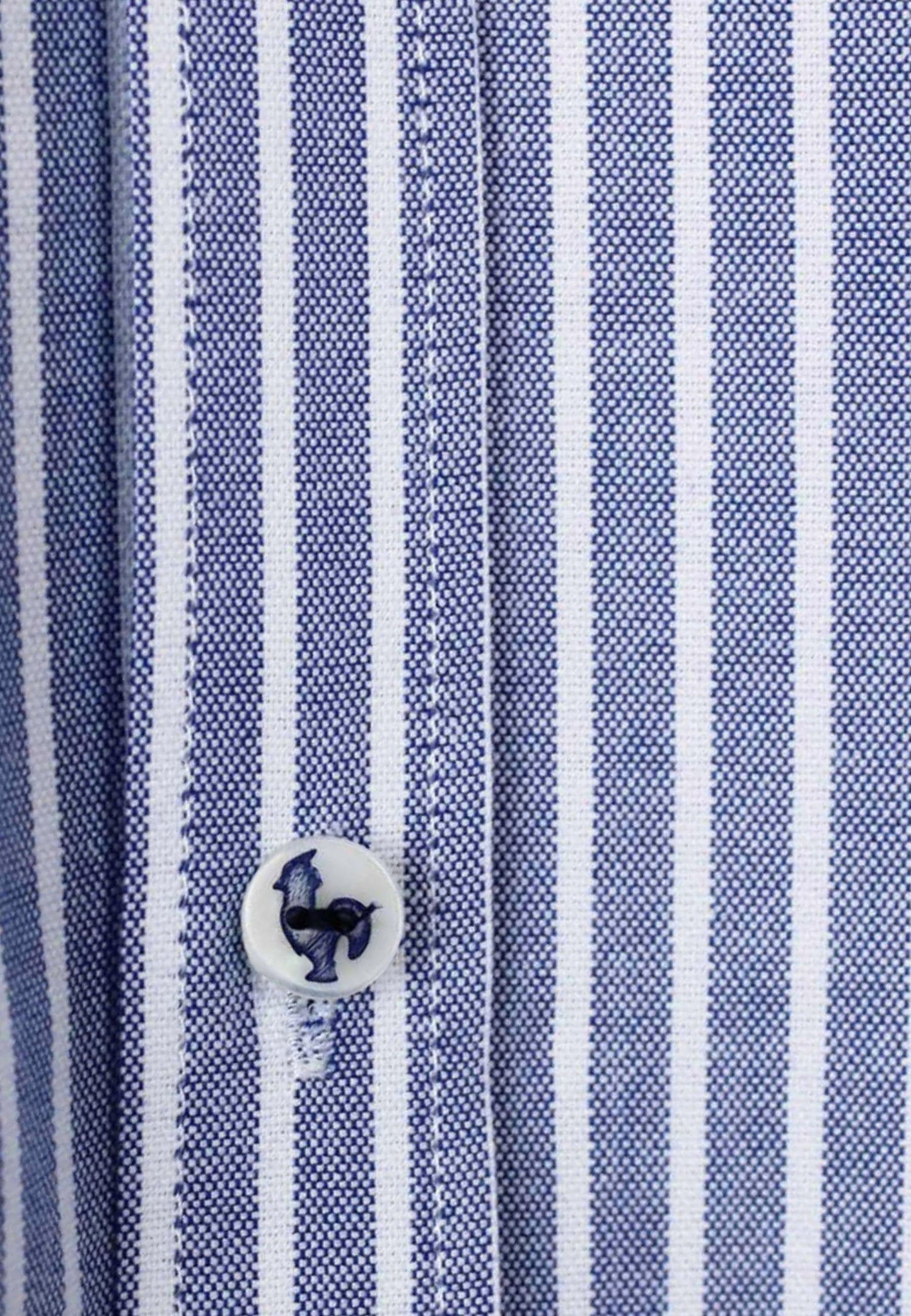 Tejido Oxford raya ancha marino 100% algodón