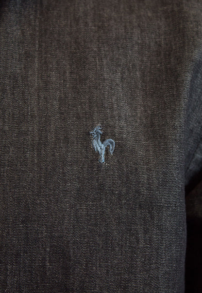 Bleached denim shirt