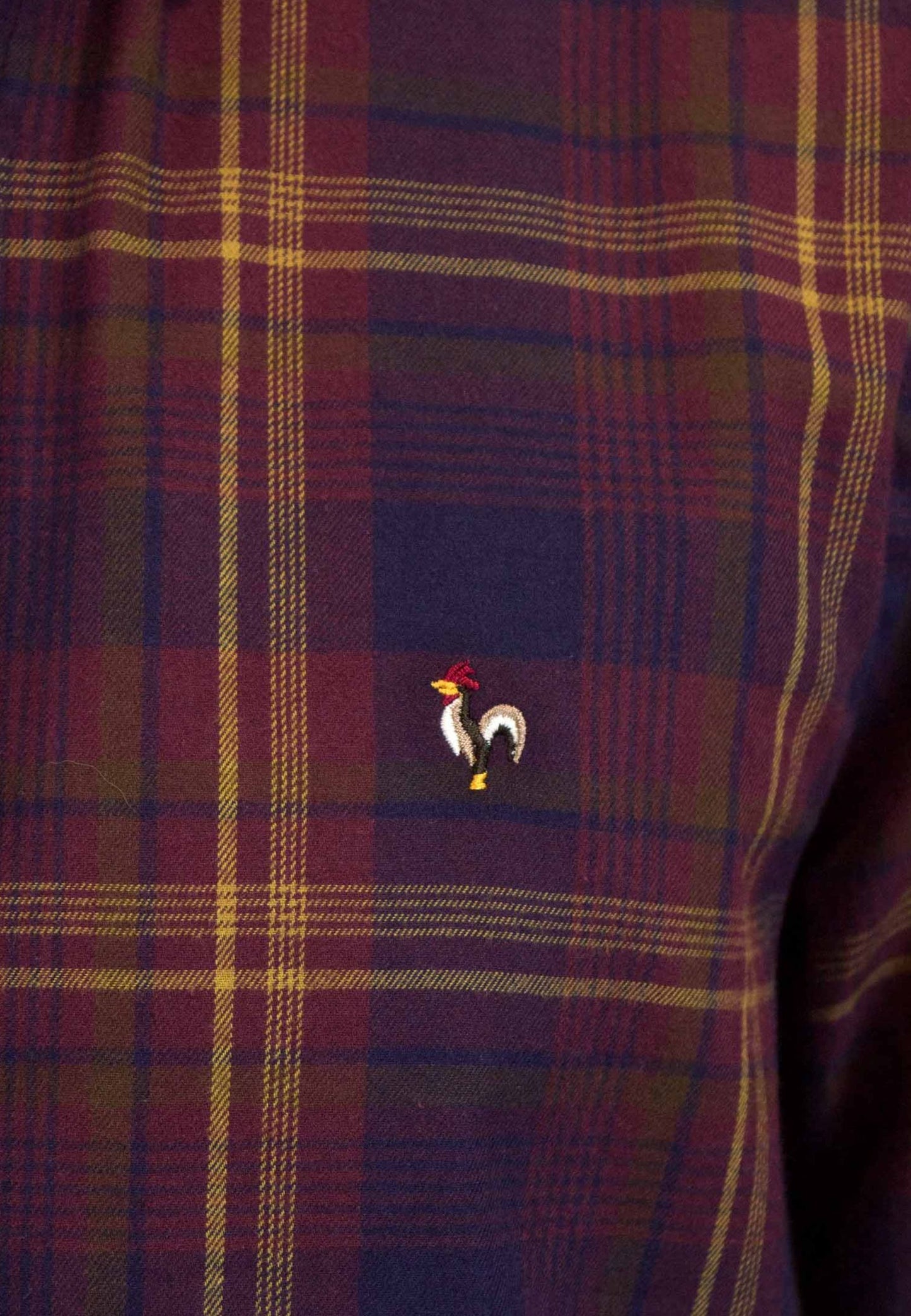 Camisa de cuadros granates