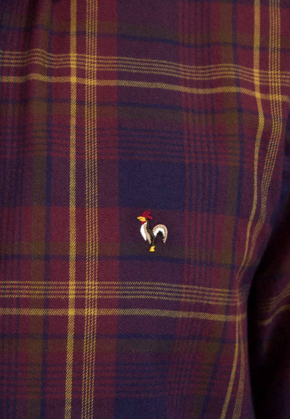 Camisa de cuadros granates