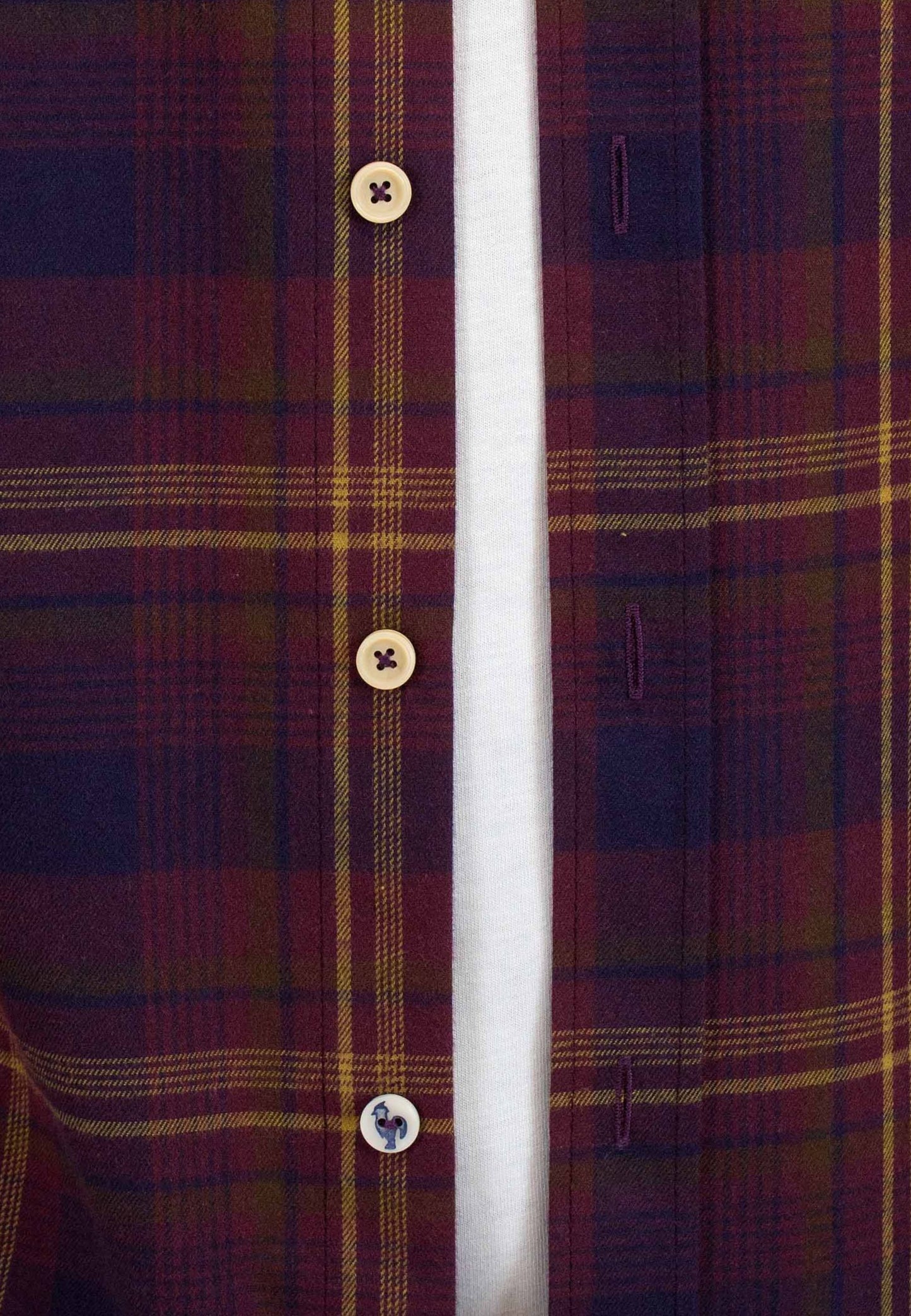 Camisa de cuadros granates