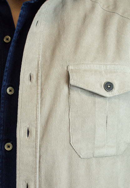 Sobrecamisa sahariana de pana beige