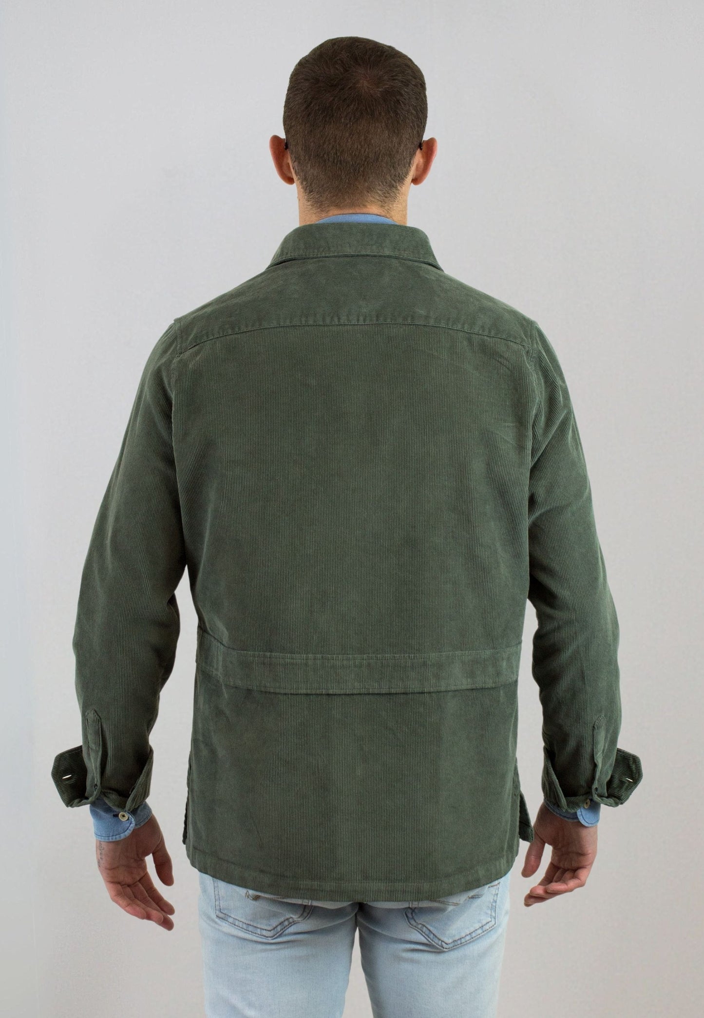 Sobrecamisa sahariana de pana kaki