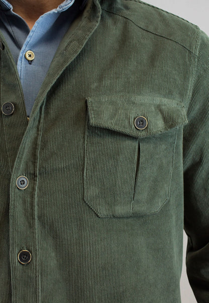 Sobrecamisa sahariana de pana kaki