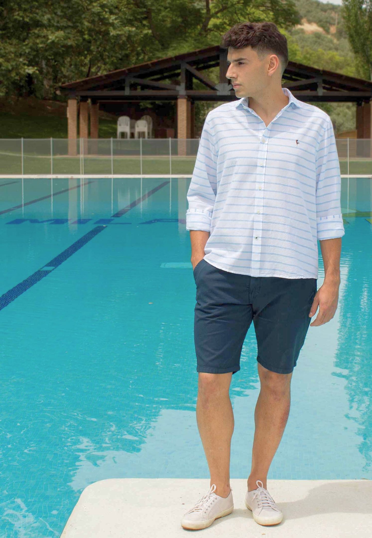 Light blue washed oxford shirt