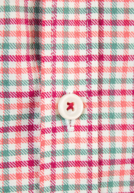 Camisa vichy en naranjas