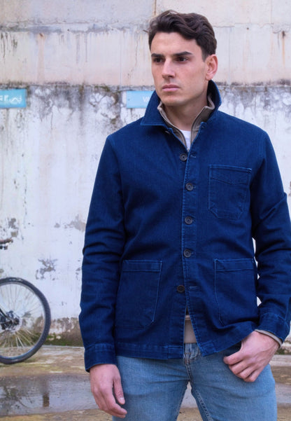 Sobrecamisa denim con bolsillos