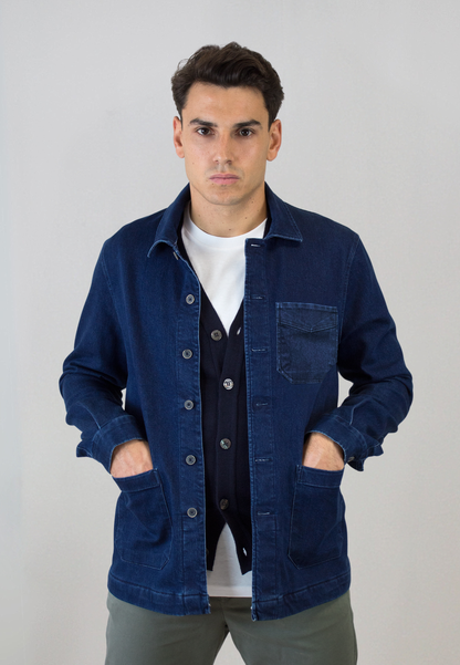 Sobrecamisa denim con bolsillos