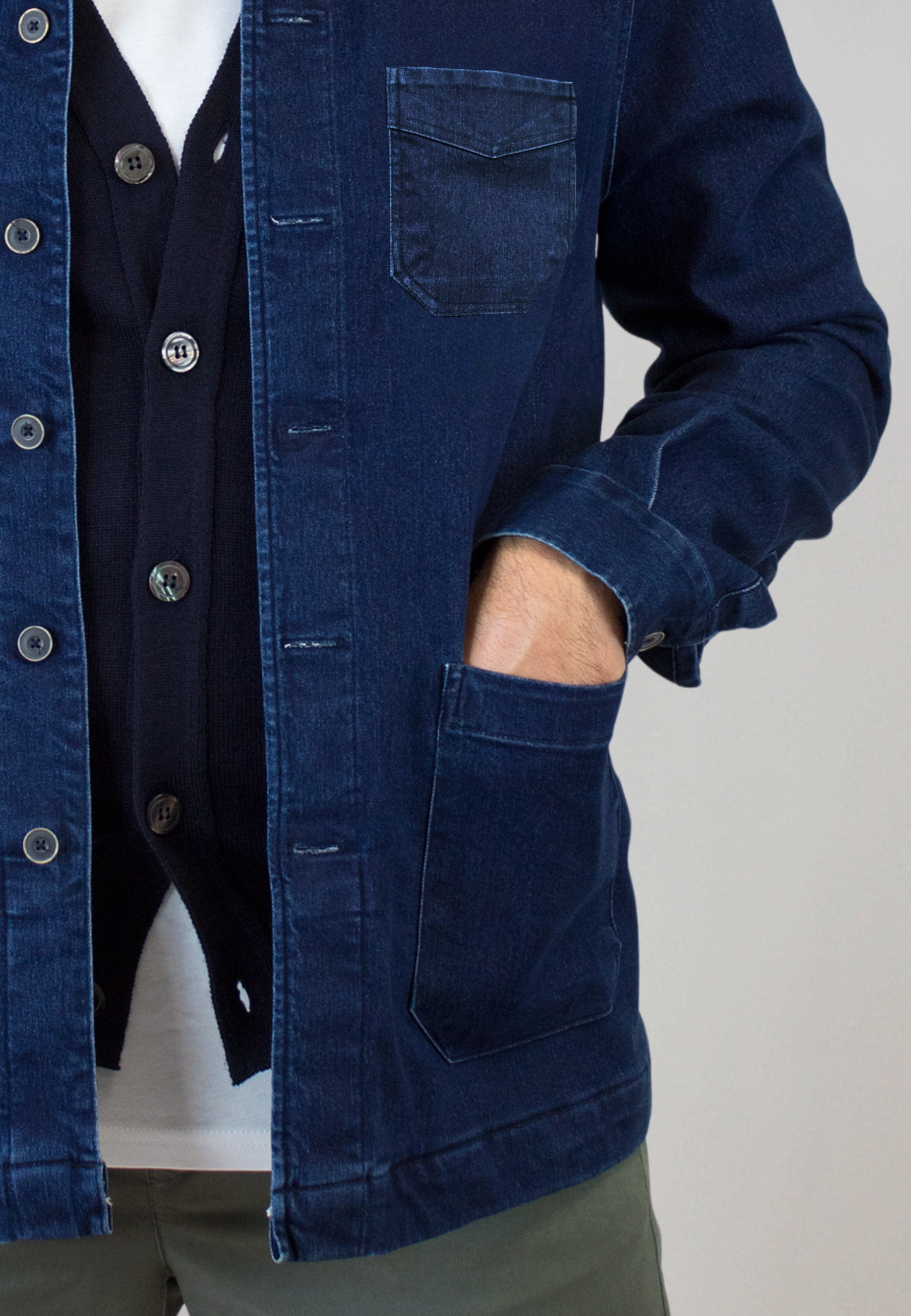 Sobrecamisa denim con bolsillos