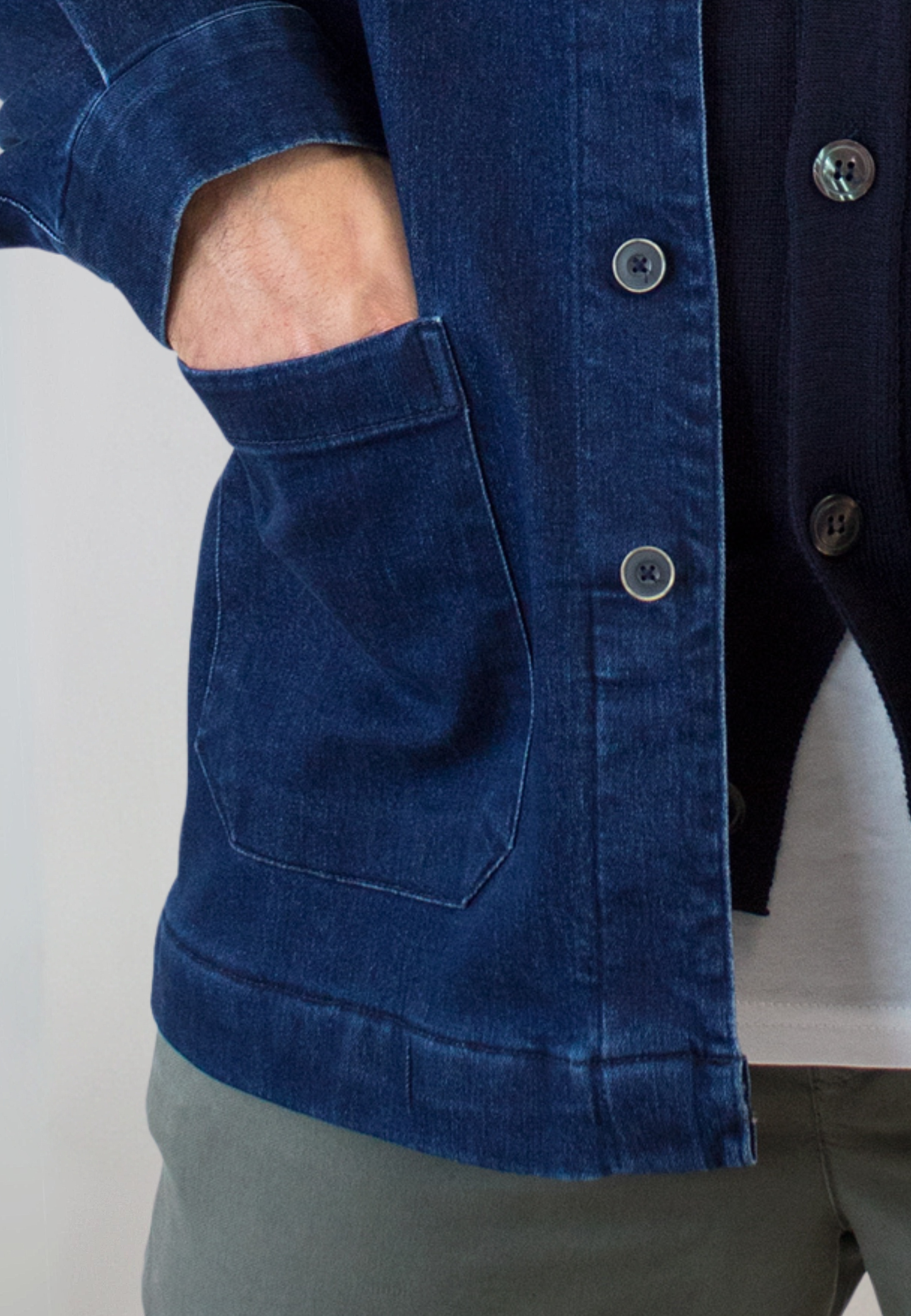 Sobrecamisa denim con bolsillos