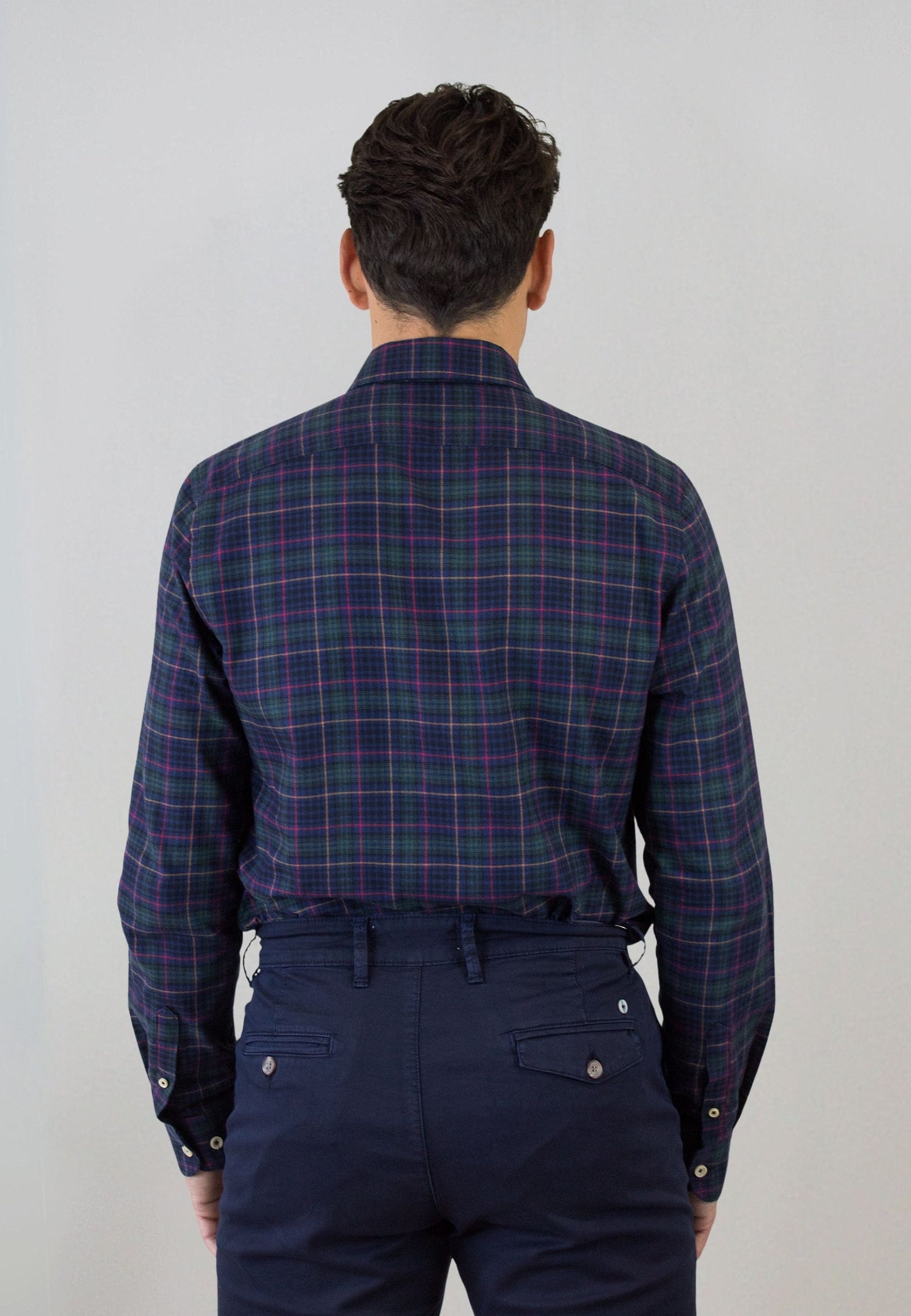 Camisa de cuadro marino